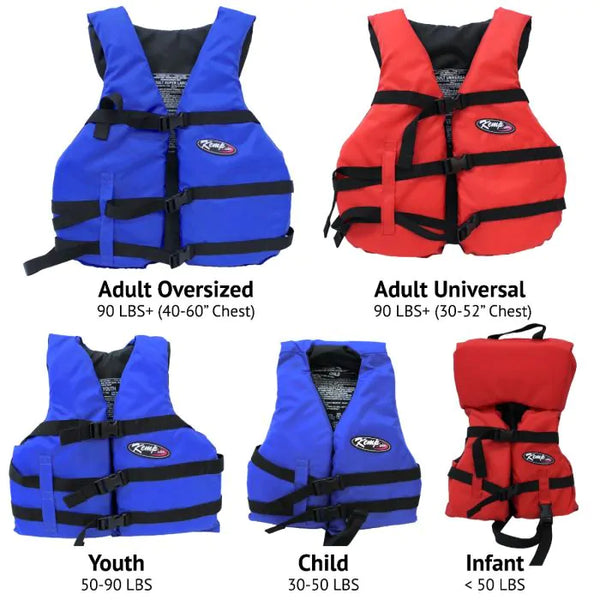 Kemp USA USGC Type III PFD Life Jackets